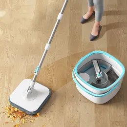 Mops Household Cleaning Tools Mops Rotary Mop Bucket Hand - Free Household Mop Cleaning Single Bucket Mopping Artifact Automatic Dry 230512