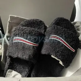 kadın slayt sandalet tasarımcı shearling lüks siyasi kampanya terlik kış adam yün kürklü slaytlar tüylü nakışlar tuval ayakkabı