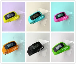 10st Multi-Function Pedometer Watches Armband Pedometer Silikon Running Counter 0-99999 Steg Counter Color Slumpmässigt