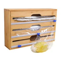 Organizzazione Dispenser di pellicola estensibile Involucro per alimenti per foglio di alluminio Carta cerata Pergamena Involucri per la conservazione degli alimenti per la casa per la sala da pranzo in cucina