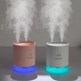 Geräte 650 ml Luftbefeuchter Diffusor USB wiederaufladbare elektrische drahtlose Luftbefeuchter Doppeldüse Humidificador Mool Nebel Nachtlicht