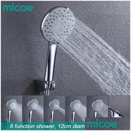 Bathroom Shower Heads Micoe Head Handheld Rain 6 Function Abs Accessories Pressurized Watersaving Faucet Hs005 Drop Delivery Home Ga Dhlyf