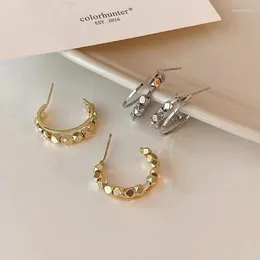 Hoop Ohrringe Mode Koreanische Metall Elegante Ohrring Frau 2023 Vintage Gold Farbe Geometrische Erklärung Schmuck Brincos Geschenk