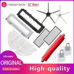 الأجزاء الأصلية Roborock Q7 Max+ Accessories Hepa Side Filter Brush Brush/Cover Mop Gust Bag for Robrock Q7 Max Pression