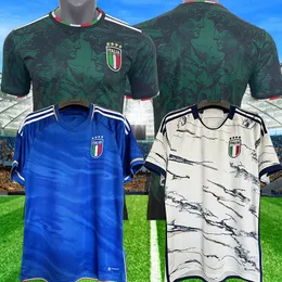 2023 2024 Italien Soccer Jerseys Italia Verratti Chiesa Maglie Barella Bonucci Pre Match Training Jersey Uniforms Camisetas Maillot Football Top Shirt