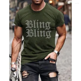Camisetas de hombre Moda Ropa de hombre Camiseta de gran tamaño Y2k Bling Rhinestone Diseñador Camisetas de manga corta Hip Hop Casual Street T-shirt High
