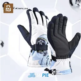 Sorto YouPin SupLield Airgel Ski Gloves Men Women Winter Hidrofóbico Anti -Touch Screen Luvas de Tela