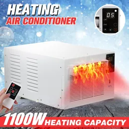Heaters 1100W 2IN1 Desktop Heater Air Conditioner Fan Heater for Home Winter Room Bathroom Clother Dry Remote Control Air Conditioning