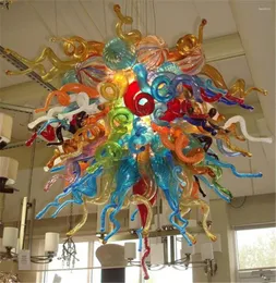 Lampadari Decorazioni natalizie Dale Chihuly Style Mini lampade a sospensione in vetro di Murano di lusso