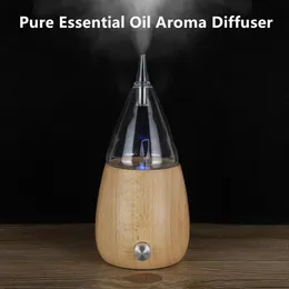 Apparater Vattenlös arom Essential Oil Diffuser Träglas Aromaterapi Luft Fragrance Electric Scent Diffuser Nebulizer For Home