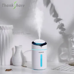 Eletrodomésticos THANKSHARE USB Air Ultrasonic Umidificador Essential Oil Difusor Atomizador Air Freshener Mist Maker LED Night Light 300ml para casa