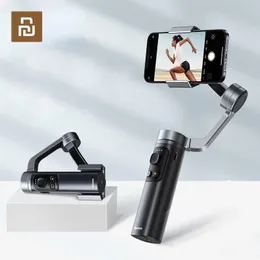 Tillbehör YOUPIN BASEUS fällbar handhållen Gimbal 3Axis Pocket Sized Telefon Stabilisator Gimbals Selfie Stick iOS/Android Mobilkamera Vlog