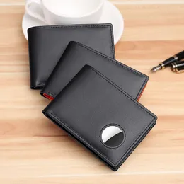محافظ 1 PC محفظة جلدية أصلية الرجال كلاسيكيين سوداء ناعم المحفظة عملة الجيب RFID مضادة للسرقة فتحات بطاقة متعددة