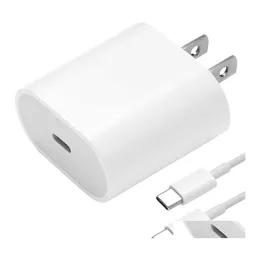 Mobiltelefonladdare PD 20W USBC Power Adapter Charger US EU UK Plug QC4.0 Smart Fast Drop Delivery Telefoner Tillbehör Dhlan