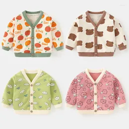 Jackets Roupos de bebê Casual Cardigan Jacket Spring Autumn and Boys Girls Sweater Filds Sweater Top