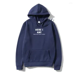 Men's Hoodies 2023 Summer Fashion Design Funny Here I Am Wha Are Your Other Two Wishes Outerwear Of The High Quality Men's Hipst