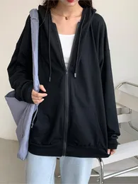 Frauen Hoodies Y2k 2023 Harajuku Koreanische Version Lose Dünne Lange-ärmeln Mit Kapuze Sonnenschutz Mantel Einfarbig Retro Shirt student Mädchen Top