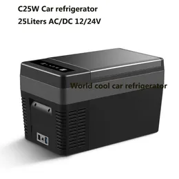 냉장고 25L Alpicool Auto Car 냉장고 12V 압축기 휴대용 냉동실 냉장고 빠른 냉장 여행 야외 피크닉 쿨러