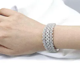 Bracelet jonc en argent Sterling 925 pour femmes bracelets plaqués or blanc de haute qualité européenne bijoux Gifts2749309
