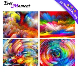 Crafts Ever Moment Diamond Painting Full Square Resin Drill Colorful Abstract Picture AB Drill Kits Home Decoration S2F2700