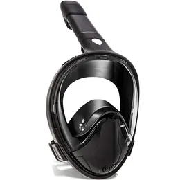 Full Face Design Snorkel Mask Sports Camara Compatible Upgraded Scuba Mask w Foldable Tube and Wide 180 Lens