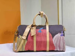 M46441 Herr designer duffel väskor x yk keepall 45 praktisk väska yayoi kusama färgglada pumpor designer rese väska damier grafit canvas duffle påsar