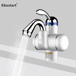 Aquecedores Kbxstart 220V Fauceta aquecida com aquecimento de água Tamanho minúsculo banheiro banheiro elétrico instantâneo aquecedor de água quente Tap 180 rotação