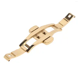 Caixas de relógio Clasp de implantação Perfect Combat Match Sturdy Universal Aço inoxidável 2 Botões de push Butterfly Buckle Fácil instalação para reparo