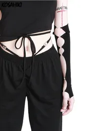 Sleevelet Maniche a braccio KOSAHIKI Donna Coreano Scava fuori Perla Manica Polsino lavorato a maglia Manica singola Y2k Accessori Estetica Scaldacollo giapponese 230512