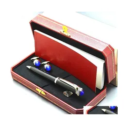 Canetas de canetas de caneta de luxo de luxo carrinhos de caneta de branding metal office ball pode selecionar com mannis de mangas de camisa e original b dhecj