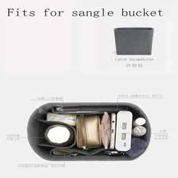 Bag delar Tillbehör Material Infoga arrangör för Sangle Bucket Makeup Handväska Travel Inner Purse Portable Cosmetic Good Insid266e