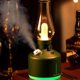 Бытовая техника Настольная лампа в стиле ретро Увлажнитель воздуха Перезаряжаемый через USB Беспроводной диффузор аромата Перезаряжаемое эфирное масло 7 цветов Огни Прохладный туман