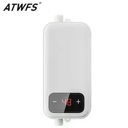 Aquecedores Aquecedores de água ATWFS 220V 4000W Aquecedores elétricos portáteis para chuveiro de água quente do banheiro e aquecimento da cozinha em casa