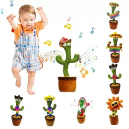 55%off Dancing Talking Singing cactus Stuffed Plush Toy Electronic with song potted Early Education toys For kids Funny-toy USB ch255i