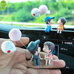 New 2023 Car Decoration Cute Cartoon Couples Action Figure Figurines Balloon Ornament Auto Interior Dashboard Accessories for Girls