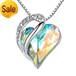 Blues OEM jewelry wholesale crystal infinity love heart birth stone necklace for boy and girl 12 month jewelry