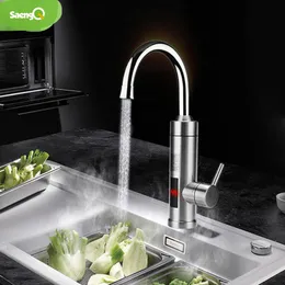 Heizungen 2022 neuester Warmwasserbereiter Instant Warmwasserbereiter Tankless Instantane Faucet Tap Kitchen Küche Heißwasserkran LED Digitaler EU -Stecker