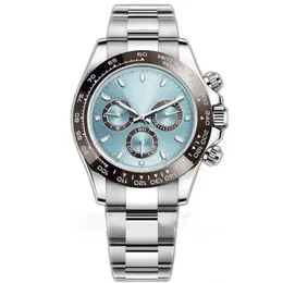 男性の自動機械時計豪華な時計サファイア40mm自動メカニカル904Lステンレススチールウォッチデザイナー光装置ボックスブルーダイヤル
