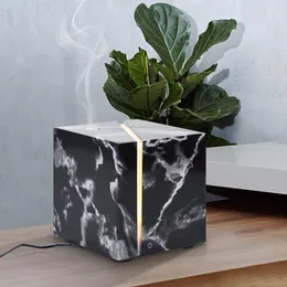 Appliances 200ML Cube Marble Grain Ultrasonic Air Humidifier Essential Oil Aromatherapy Diffuser for Office Home Bedroom Living Room Study
