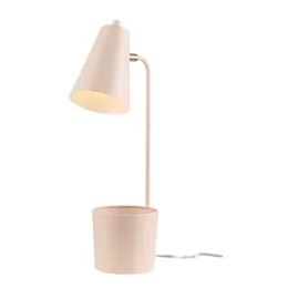 18 Lámpara de escritorio organizadora rosa mate con junta de pivote de latón, 91000124