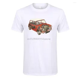 Camisetas de camisa masculina Casual Casual Austin Mini Classic 1275 Car Male de algodão de algodão curto Tee cor juvenil T-shirt Tops