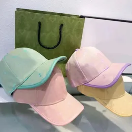 Diseñador de moda sombrero carta cubo sombrero casquette gorra de béisbol al aire libre algodón transpirable de moda colorido mens ajuste sombreros para hombre gorras color caramelo verano