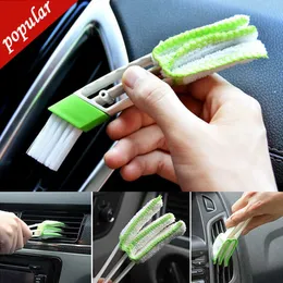 Ny bil luftkonditionering vent borste mikrofiber bilgaller renare auto detaljerar persienner duster borste bilstyling biltillbehör