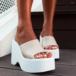Kobiety Sandały Letnie Obcasy Zapatos High MuJer Buty platformowe do klinowej pięty Kapcie na zewnątrz 34 5