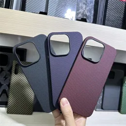 علبة ألياف الكربون الأصلية المغناطيسية لـ iPhone 14 Pro Max 14 Pro Ring Ring Back Cover