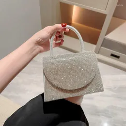 Evening Bags 2023 Fashion Women Diamond Clutch Handbags Bling Purse Mini Party Dinner Wallets 2 Colors Drop