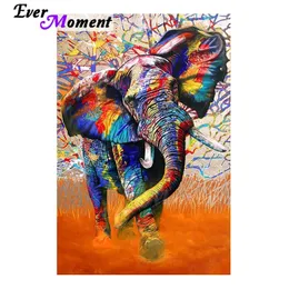 Stitch Ever Moment Diamond Målning Elefant Handgjord bild av strass 5D DIY Diamond Embrodery Decoration for Home ASF1386