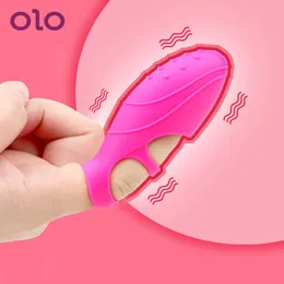 Olo finger vibrator dancing fingers clitoris stimulant place massage sex for women erotic masturbation toy