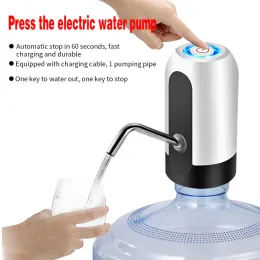 Elektrikli Su Dağıtıcı Pompası Otomatik Su Şişesi Pompası USB Şarj Su Pompası Tek Tıklama Otomatik Anahtar