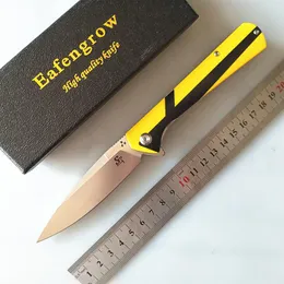 Messen Eafengrow Sitivien ST123 Folding Fick Knife Real D2 Blade Survival Hunt Tactical Outdoor Camping Kitchen EDC Kniv